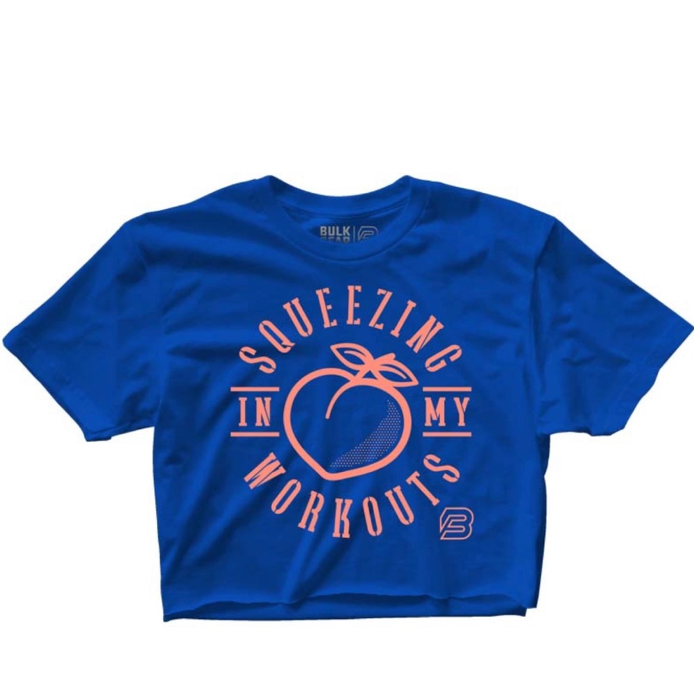 Bulkgear Fitness "SQUEEZING IN MY WORKOUTS" Crop Top (Royal)